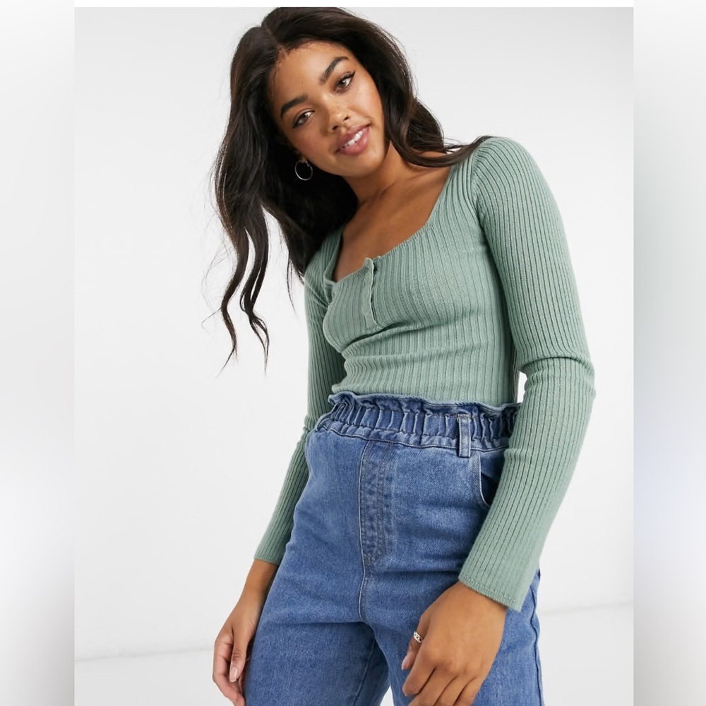 ASOS design square neck sweater top